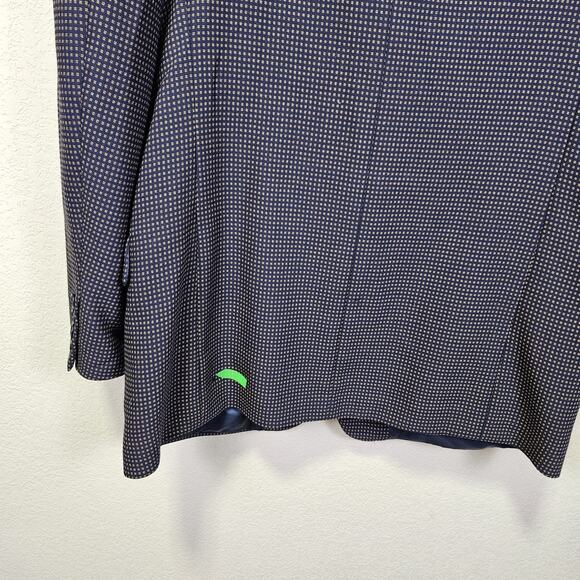 VTG Zanieri Lanificio Cessilstrona Wool Sport Coat Mens 38L Houndstooth Blazer - Picture 6 of 16